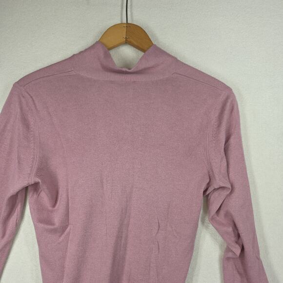 Vintage Brooks Brothers Womens Sweater Small Pink Silk Cashmere Classic Preppy - Picture 7 of 8